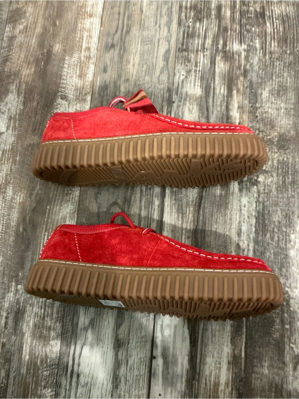 NWOB Clark’s 200 Aniversary Edition Red Suede Men's Casual Creeper Shoes Size 10 - Picture 12 of 16